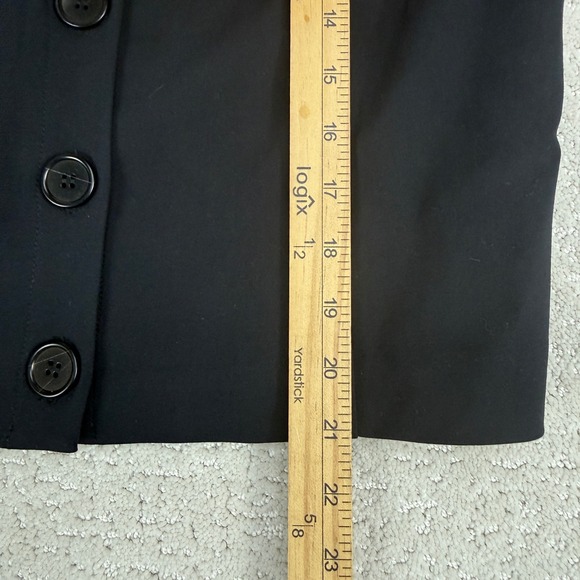 Reformation Pia Knit Top Jacket Women XL Black White Contrast Collar Button - Picture 9 of 10